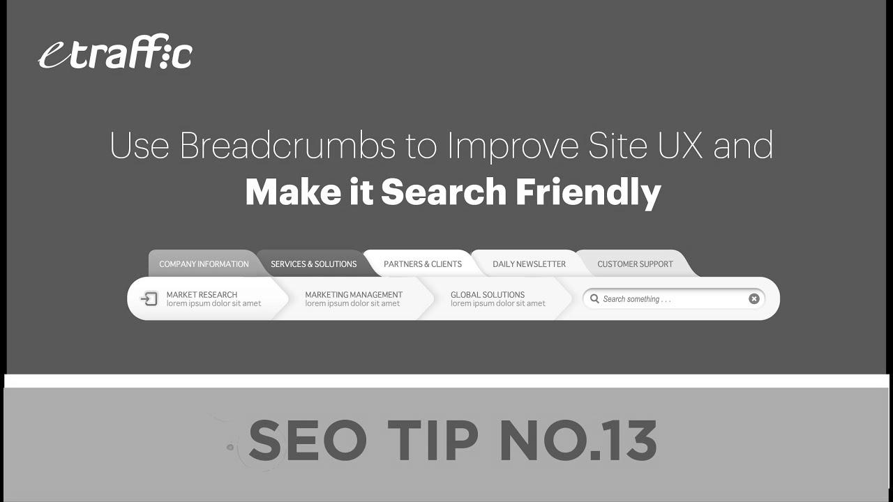 search engine optimisation Suggestions 13 |  Use Breadcrumbs to Enhance Web site UX and Make it Search Pleasant