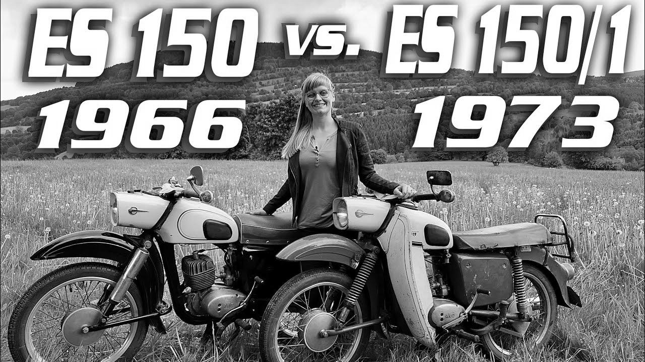 MZ ES 150 (1966) vs. MZ ES 150/1 Trophy (1973) Know-how comparison distinction GDR automobiles vintage